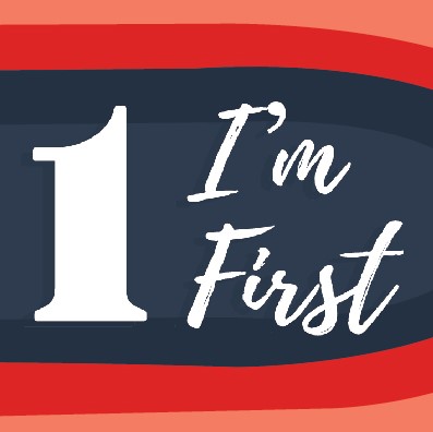 Image with a Number 1 and the words "I'm First"